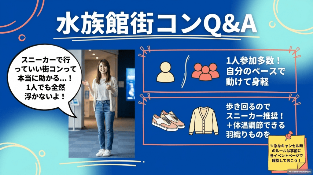 婚活恋活部【攻略ブログ】 | 水族館街コンまとめ【口コミ評判と感想レポ/1人参加/年齢層/服装他】